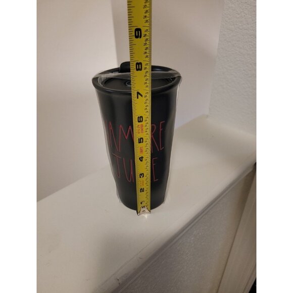 Rae Dunn Vampire Juice Mug 16oz Spellout Halloween Black And Red New Goth - Picture 6 of 6
